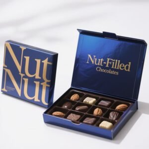 Caja rígida de cartón para regalo y alimentos, con tapa y base, ecológica y personalizada para San Valentín. Caja vacía de lujo para chocolates, venta al por mayor.