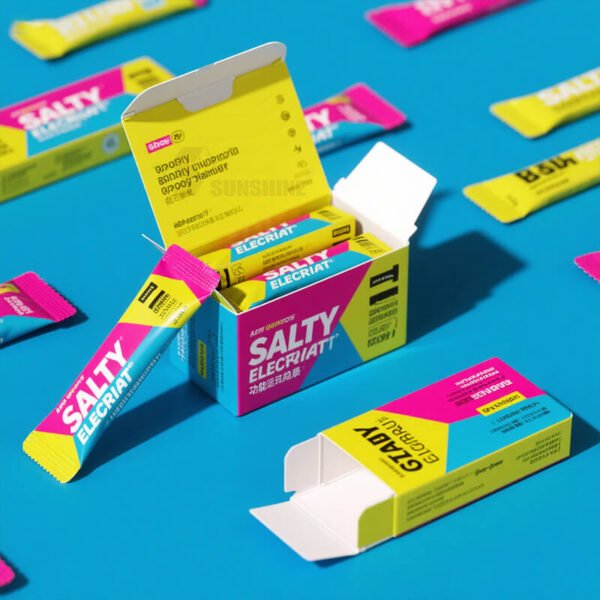 Caja de Papel Personalizada para Suplementos Deportivos | Bebidas Energéticas, Polvo de Electrolitos y Vitamina C Cajas