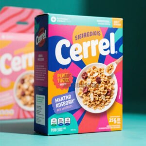Caja de embalaje personalizada al por mayor para copos de trigo y cereales con impresión personalizada.